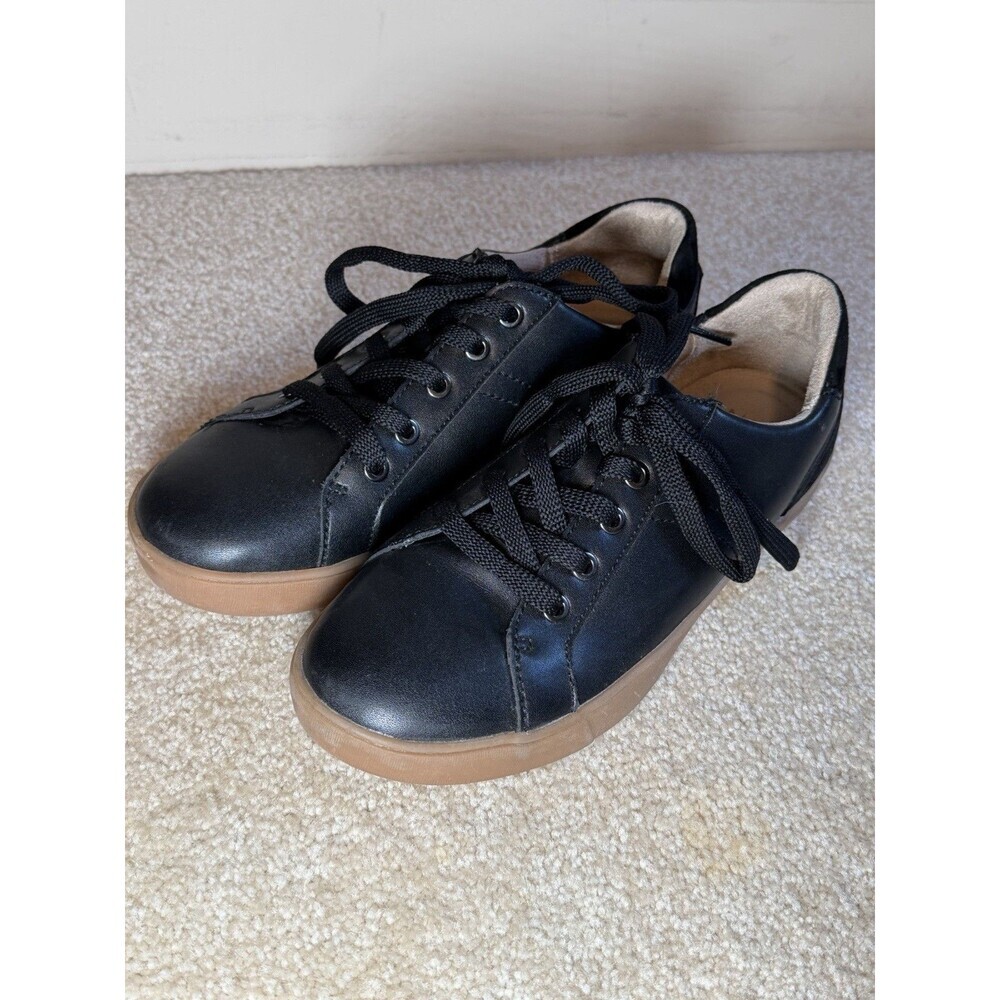 Naturalizer Morrison Women’s 9 Black Leather Classic Gum Sole Casual Sneakers